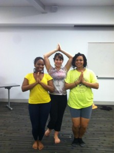 Sari, Melissa & Kanika for Yoga Thursdays at Anacostia Library