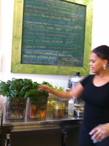 The Juice & Sandwich Bar only uses organic produce.