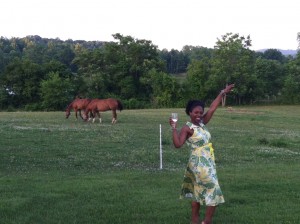 Enjoying the beauty (and the taste) of the outdoors.