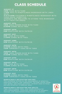 Anacostia Wellness Classes Schedule