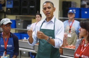 Chantelle Britton & President Obama at Martha's Table