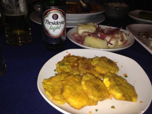 Comida Tipica- El Presidente, Yucca, and Tostones