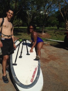 Get acquainted with the paddle board