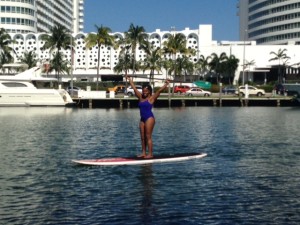 Paddleboarding in Miami is a good way to warm up to the sport.